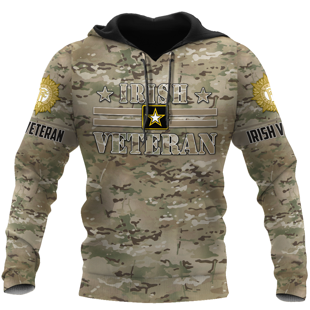 Irish Veteran 3D Hoodie Shirt For Men And Women