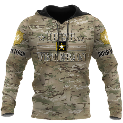 Irish Veteran 3D Hoodie Shirt For Men And Women