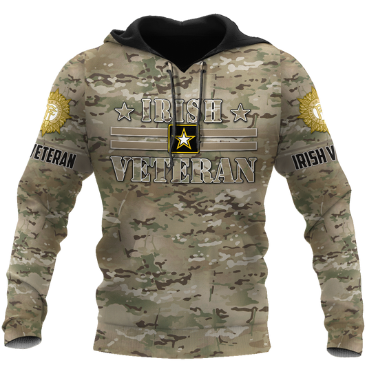 Irish Veteran 3D Hoodie Shirt For Men And Women