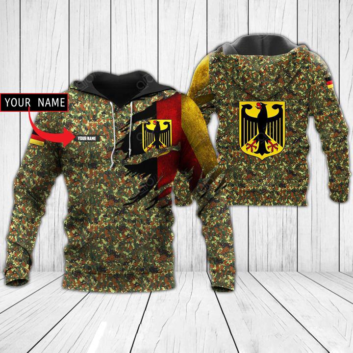 Germany Army Premium Personalized Unisex Hoodie 3D All Over Printed Camo