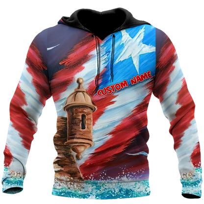 Custom Name Puerto Rico Hoodie For Men And Women MH15032101