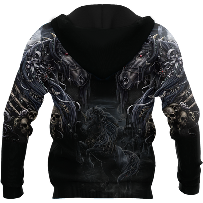 Customize Name Tattoo Skull Horse Hoodie For Men And Women NTN15032106