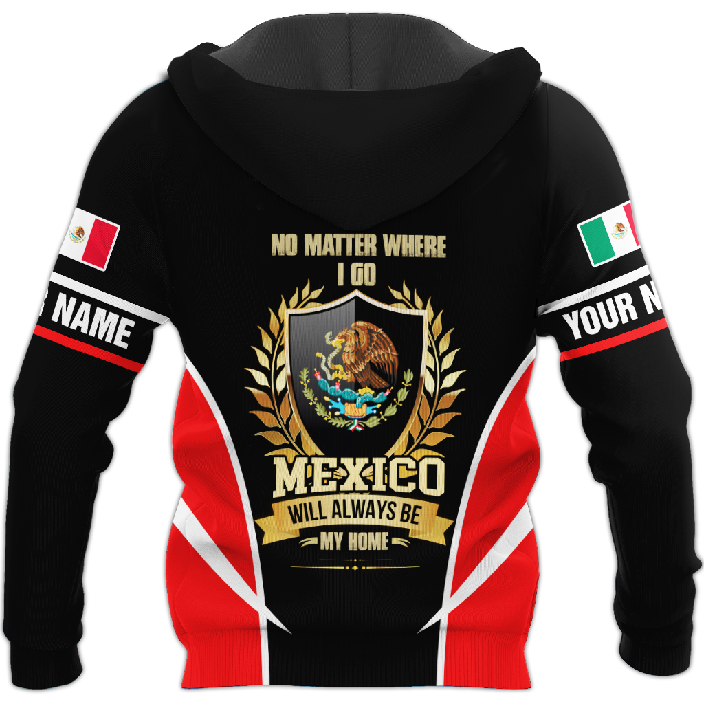 Mexico Will Always Be My Home Personalized Name Hoodie
