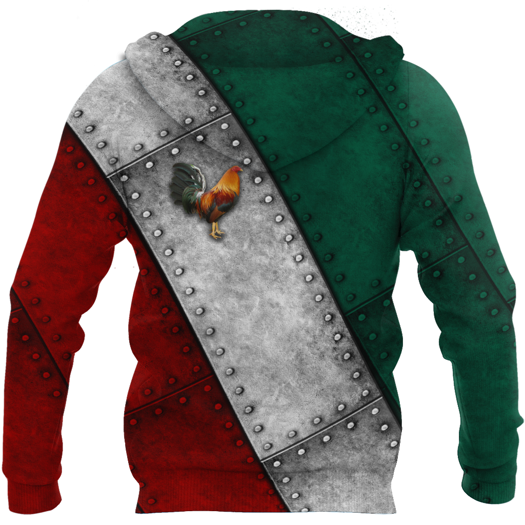 Mexico Rooster 3D All Over Printed Unisex Hoodie