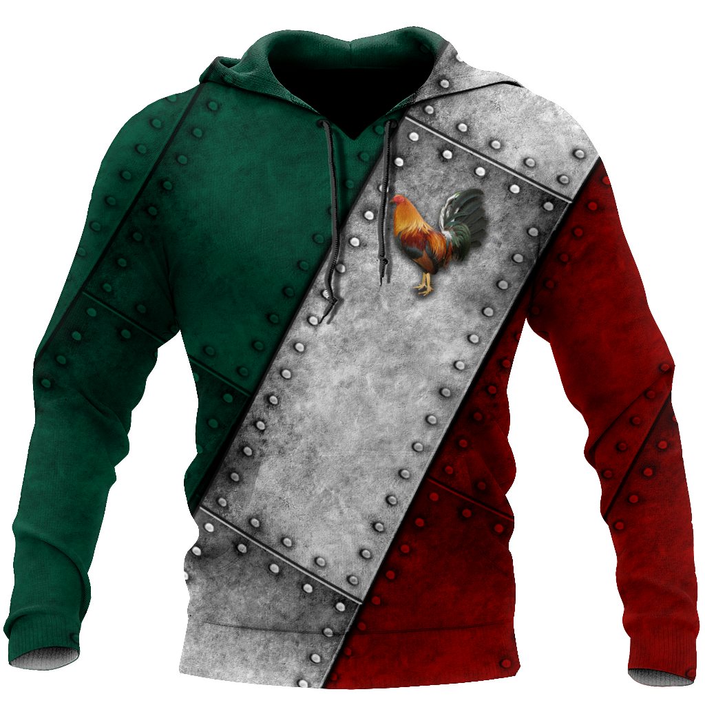 Mexico Rooster 3D All Over Printed Unisex Hoodie