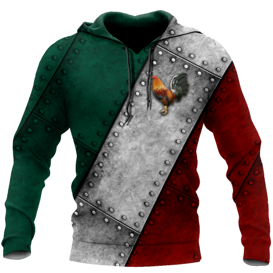 Mexico Rooster 3D All Over Printed Unisex Hoodie
