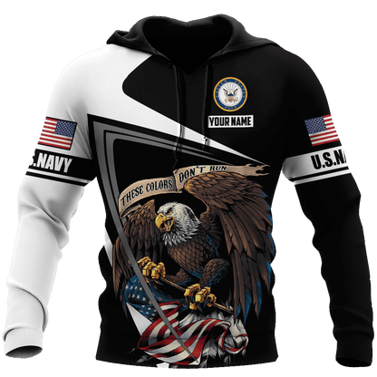 Custom name US Navy Veteran 3D printed shirts Proud Military