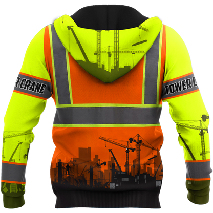 Tower Crane 3D All Over Printed Shirts For Men