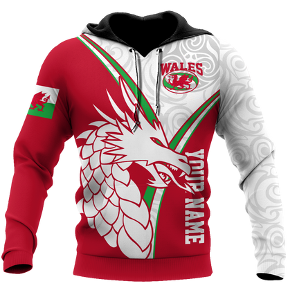 Premium Personalized 3D Printed Wales Dragon Shirts MEI