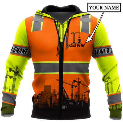 Tower Crane 3D All Over Printed Shirts For Men