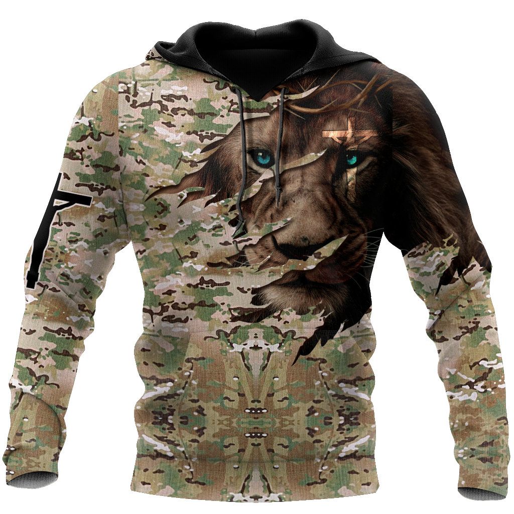 Lion Camo 3D All Over Printed Unisex Shirts