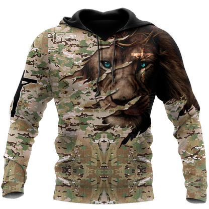 Lion Camo 3D All Over Printed Unisex Shirts