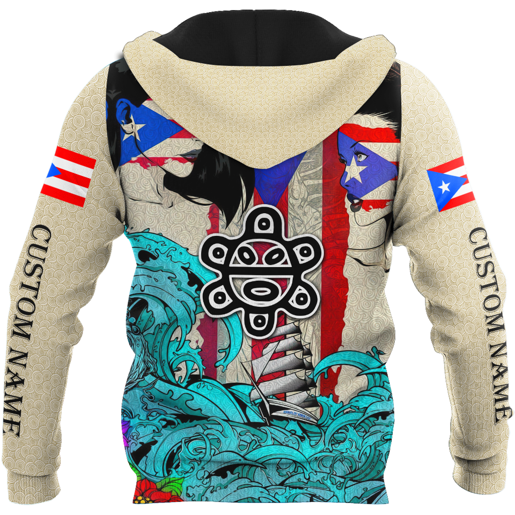 Custom Name Sweet Girls Puerto Rico Hoodie For Men And Women