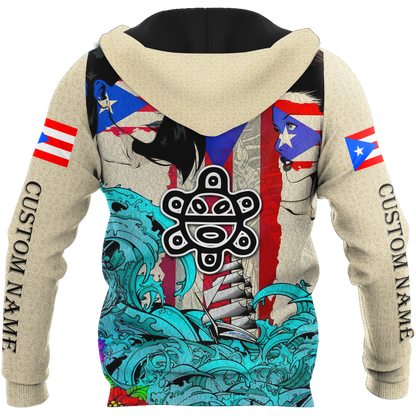 Custom Name Sweet Girls Puerto Rico Hoodie For Men And Women