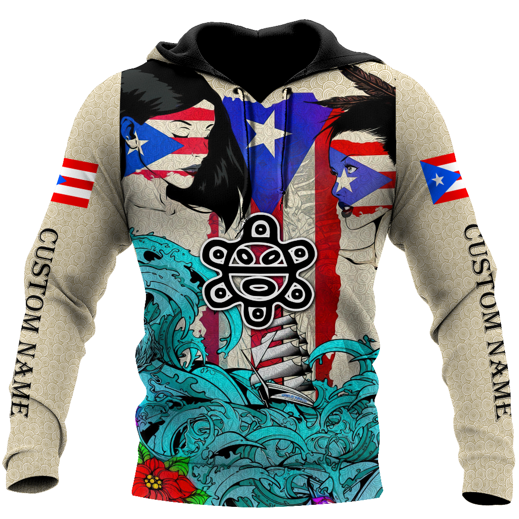 Custom Name Sweet Girls Puerto Rico Hoodie For Men And Women