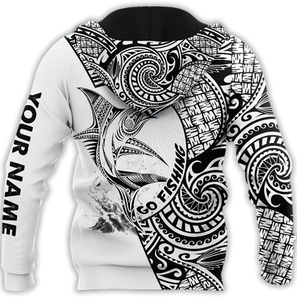 Amazing Polynesian Go Fishing Marline Fish Personalized Unisex Deluxe Hoodie ML