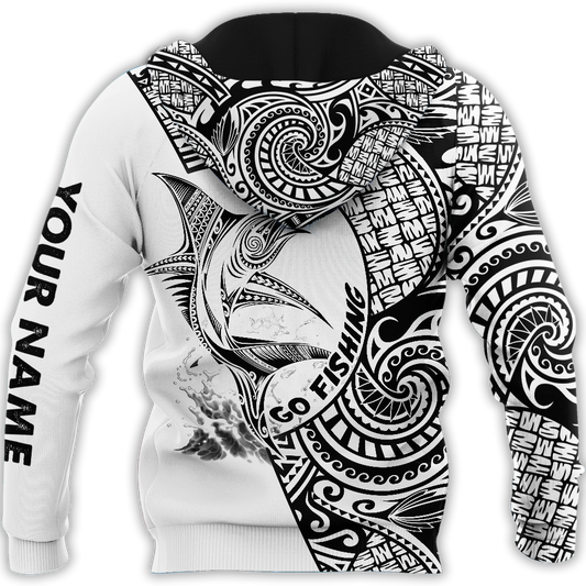 Amazing Polynesian Go Fishing Marline Fish Personalized Unisex Deluxe Hoodie ML