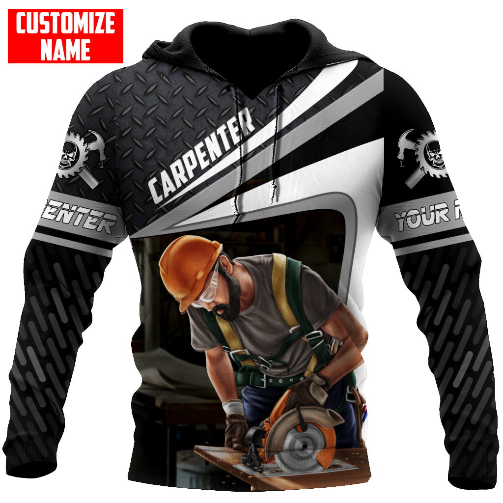 Personalized Name Carpenter 3D All Over Printed Unisex Shirts Metal Pattern Ver5