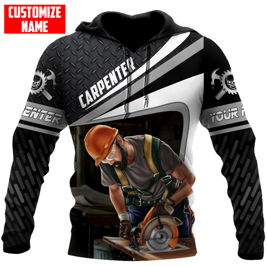 Personalized Name Carpenter 3D All Over Printed Unisex Shirts Metal Pattern Ver5