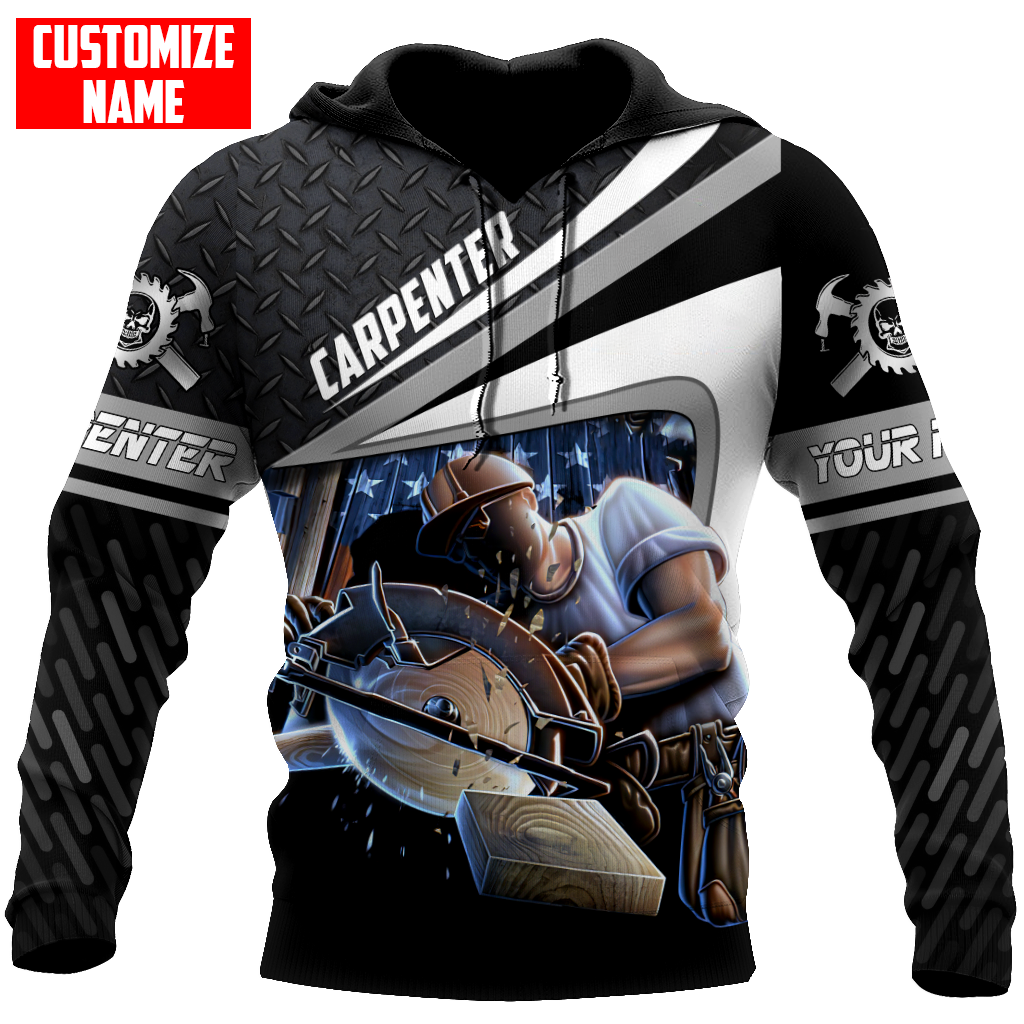 Personalized Name Carpenter 3D All Over Printed Unisex Shirts Metal Pattern Ver6