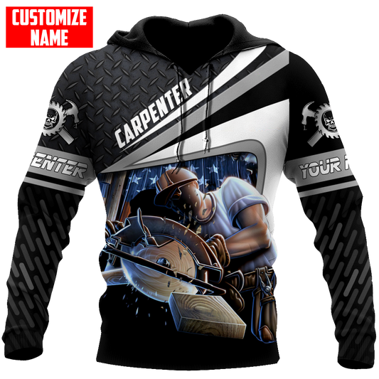 Personalized Name Carpenter 3D All Over Printed Unisex Shirts Metal Pattern Ver6