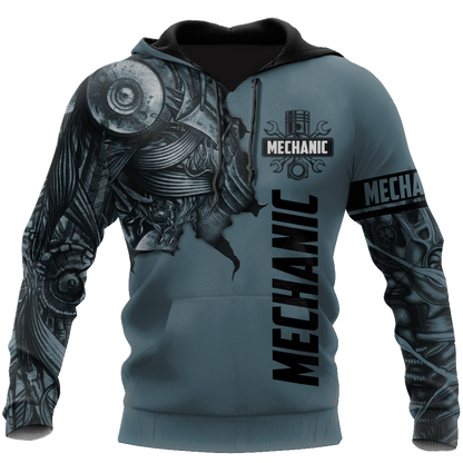 Mechanic Tattoo Machine All Over Printed Hoodie For Men and Women TN