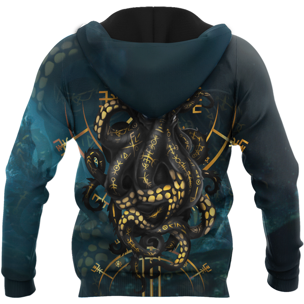 Premium Unisex Hoodie Kraken Octopus King of The Seven Seas III ML