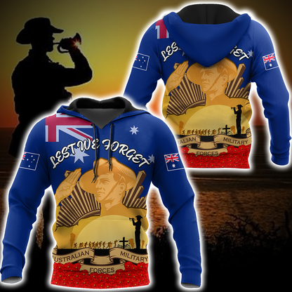 Premium Anzac Day Lest We Forget 3D All Over Printed Unisex