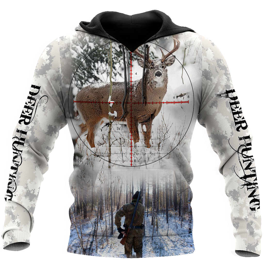 Hunting Deer Snow Camo Unisex Shirts