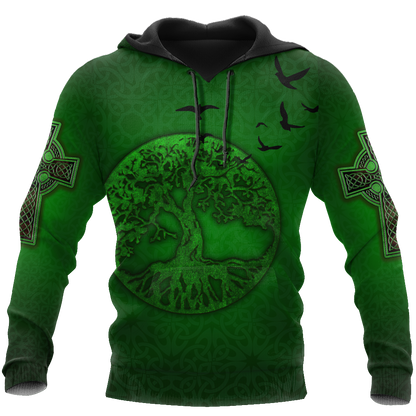 Premium Unisex Hoodie Irish St.Patrick Tree Of Life ML
