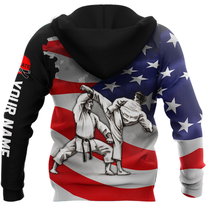 Customize Name Karate Hoodie For Men And Women TNA18032107
