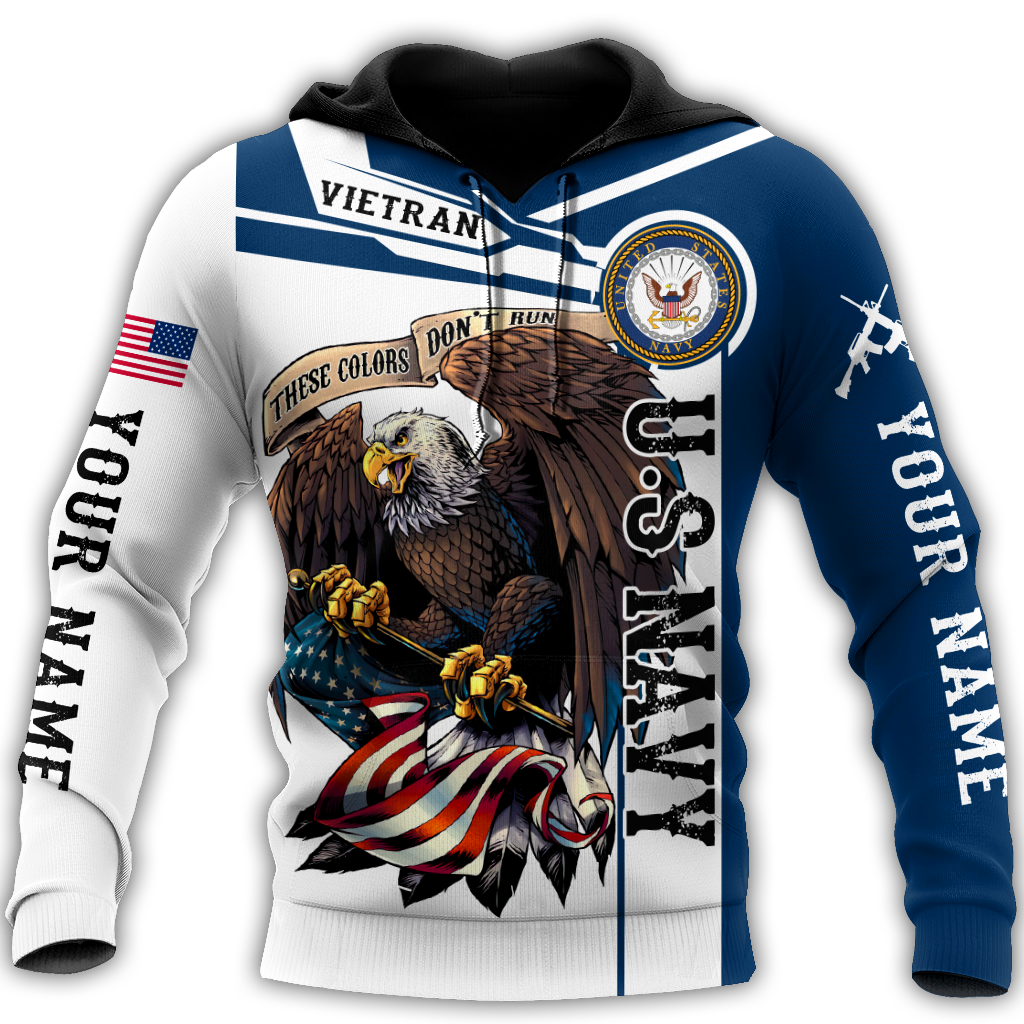 Custom name US Navy Veteran 3d printed shirts Proud Military