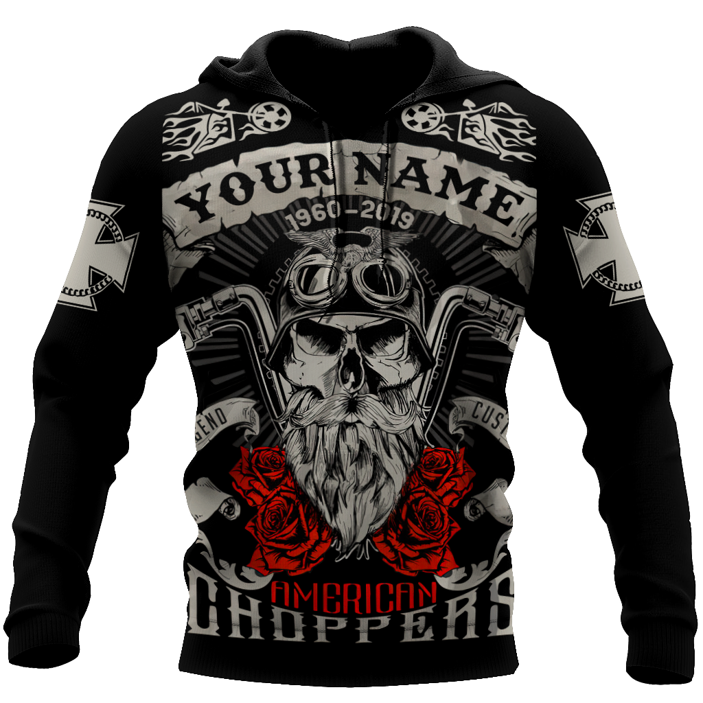 Customize Name Motorcycle Racing 3D All Over Printed Unisex Shirts American Choppers