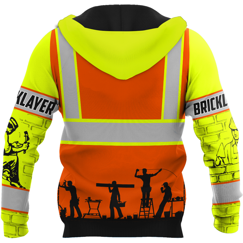 Premium Unisex Hoodie Customize Bricklayer Safety ML