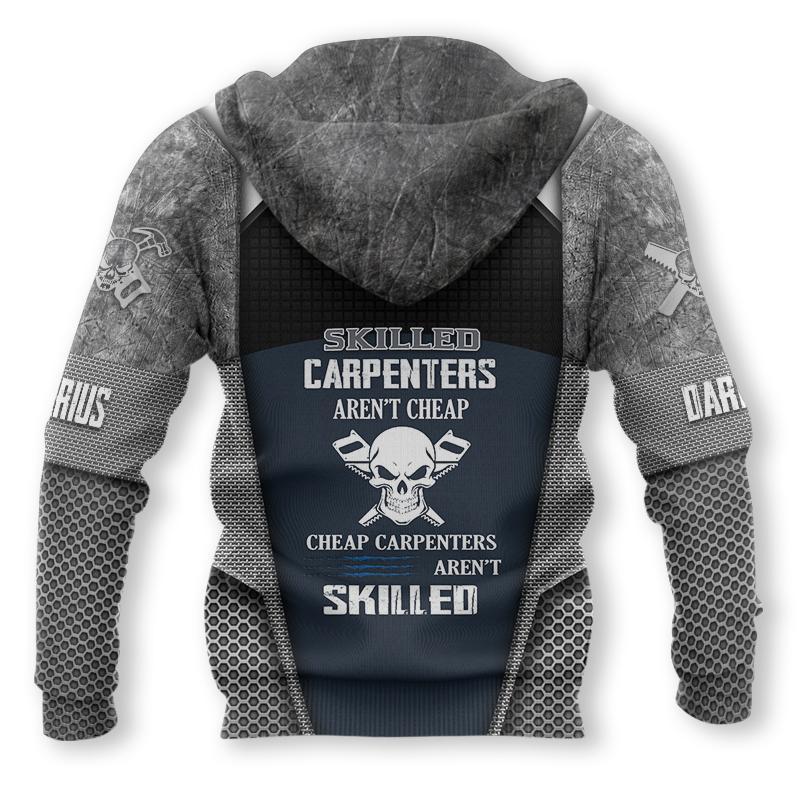Personalized Name Carpenter 3D All Over Printed Unisex Shirts Metal Skull