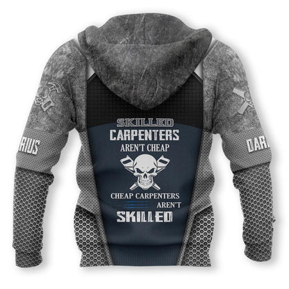 Personalized Name Carpenter 3D All Over Printed Unisex Shirts Metal Skull