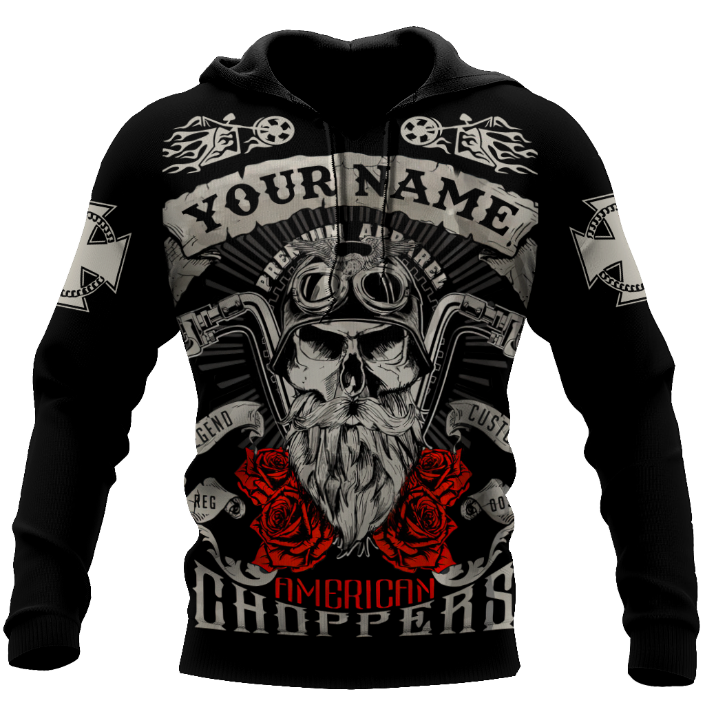 Customize Name Motorcycle Racing 3D All Over Printed Unisex Shirts American Chopper