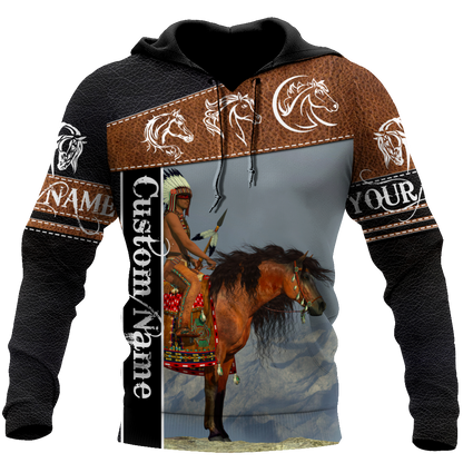 Personalized Name Native Horse 3D All Over Printed Unisex Shirts