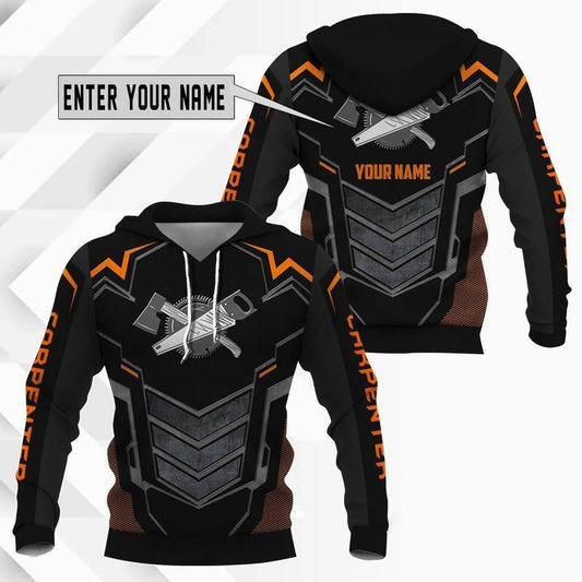 Personalized Name Carpenter 3D All Over Printed Unisex Shirts Metal Pattern Ver 2