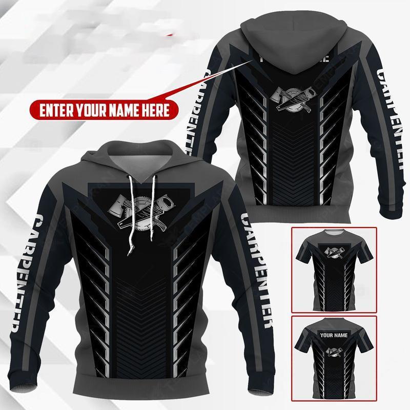 Premium Carpenter Custom Name 3D All Over Printed Unisex Shirts