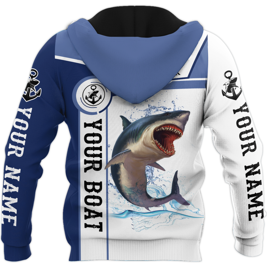 Custom name Shark fishing Catch and Release 3D Design print shirts