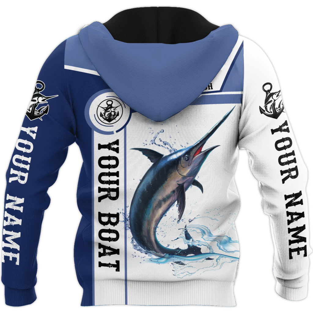 Custom name Swordfish fishing Catch and Release 3D Design print shirts