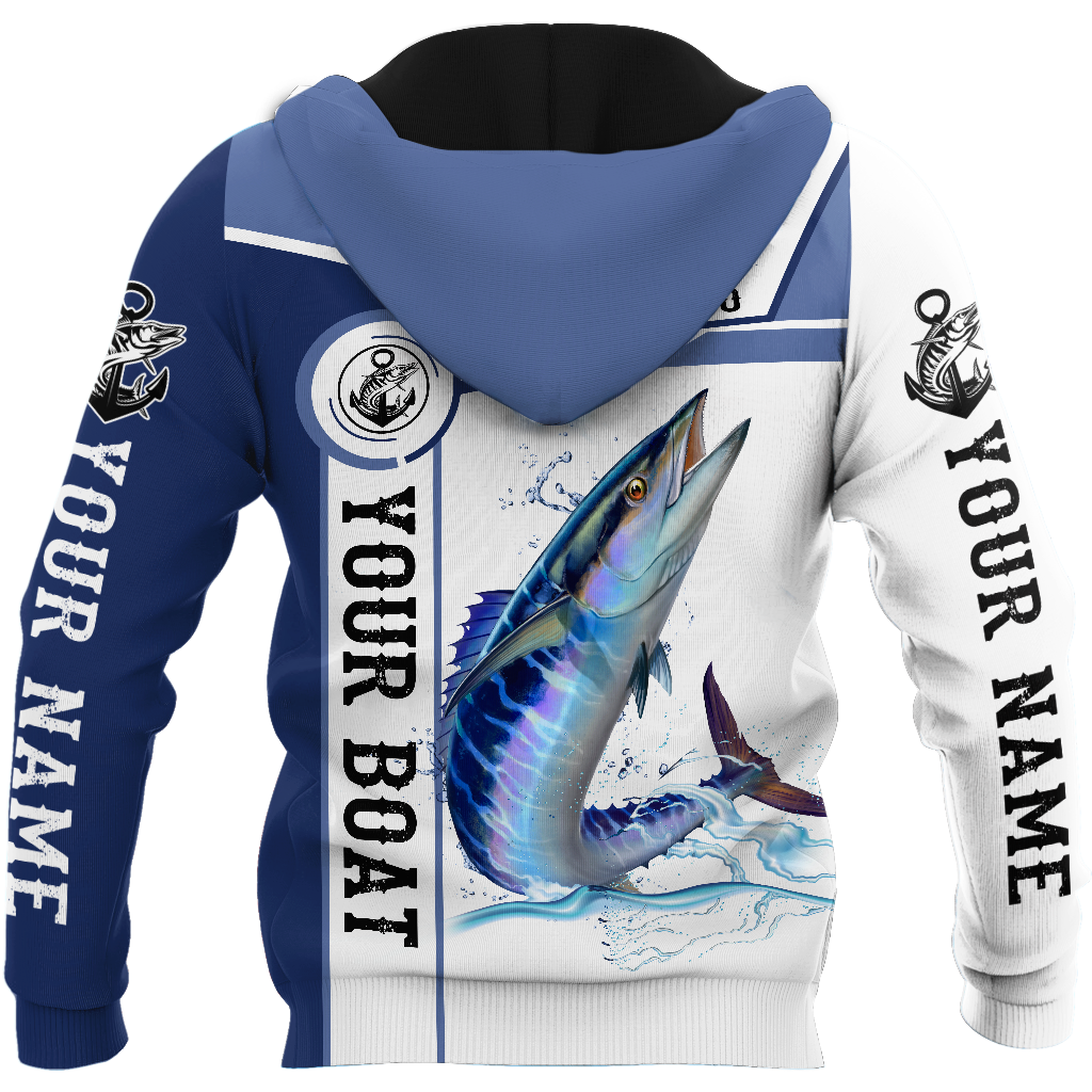 Custom name Wahoo fishing Catch and Release 3D Design print shirts