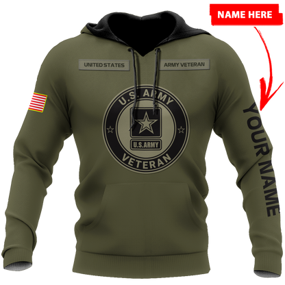 Personalized Name US Army 3D All Over Printed Shirts