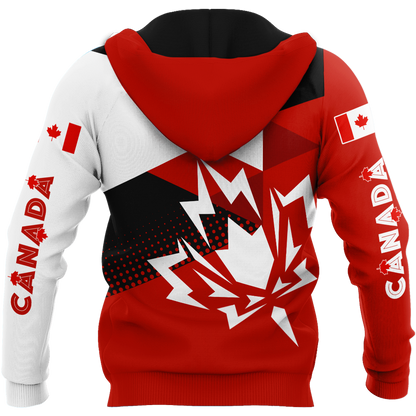 Canada Day No22 Personalized Maple Leaf Pullover Premium Unisex Hoodie