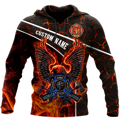 Customize Name Firefighter 3D All Over Printed Unisex Shirts