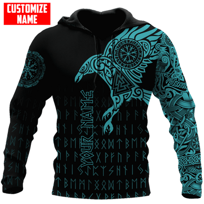 Premium Raven Of Odin Tattoo 3D All Over Printed Shirts