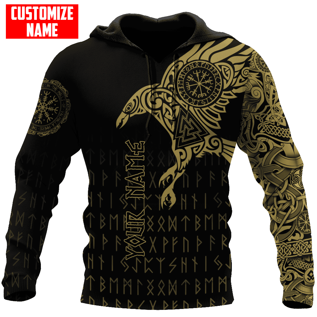 Premium Raven Of Odin Tattoo 3D All Over Printed Shirts