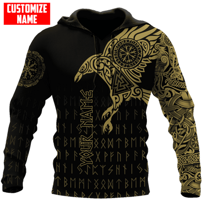 Premium Raven Of Odin Tattoo 3D All Over Printed Shirts