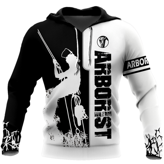 Premium Black And White Arborist All Over Printed Shirts For Men And Women MEI